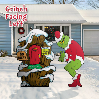 Grinch Stealing Christmas Lights & Grinch's Lair