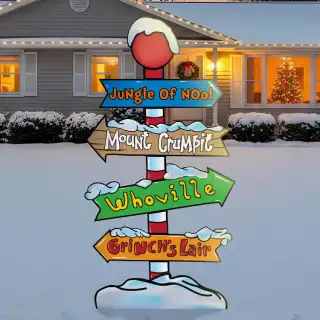 Whoville Directional Pole - 45" h x 23" w