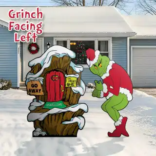 Grinch Stealing Christmas Lights & Grinch's Lair