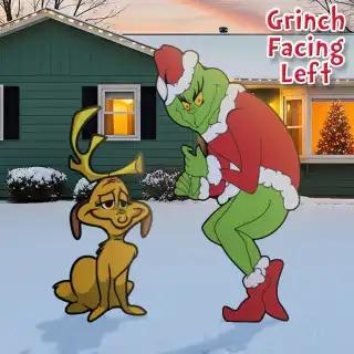 Grinch Stealing Christmas Lights with Max the Dog Grinch Stealing Christmas Lights with Max the Dog