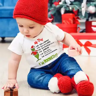 Grinch My Day Infant Bodysuit - Short and Long Sleeve - Sizes up to 24 Months Grinch My Day Infant Bodysuit - Short and Long Sleeve - Sizes up to 24 Months