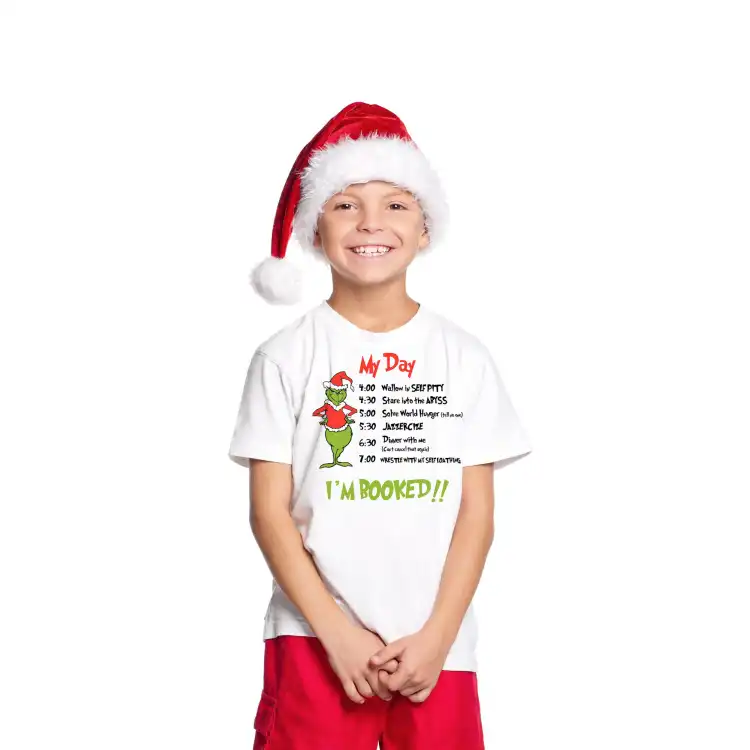 Grinch My Day Youth Cotton T-Shirt - Short Sleeve Grinch My Day Youth Cotton T-Shirt - Short Sleeve