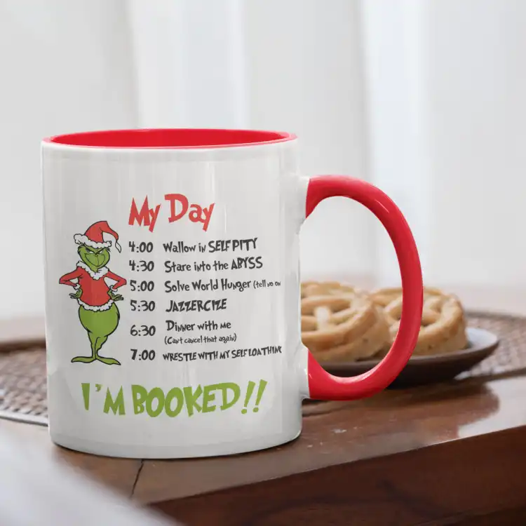 Dr. Seuss Grinchmas - My Day - Red Handle and Interior - Ceramic Mug - 11 Ounce Dr. Seuss Grinchmas - My Day - Red Handle and Interior - Ceramic Mug - 11 Ounce