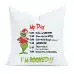 image.thumb Grinch My Day Pillow Cover with Hidden Zipper - White Polyester Linen - 18x18 In