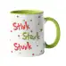Dr. Seuss Grinchmas - Stink Stank Stunk - Green Handle and Interior Ceramic Mug - 11 Ounce 