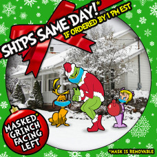 Grinch Stealing Christmas Lights, Max the Dog & Cindy Lou -  With Mask